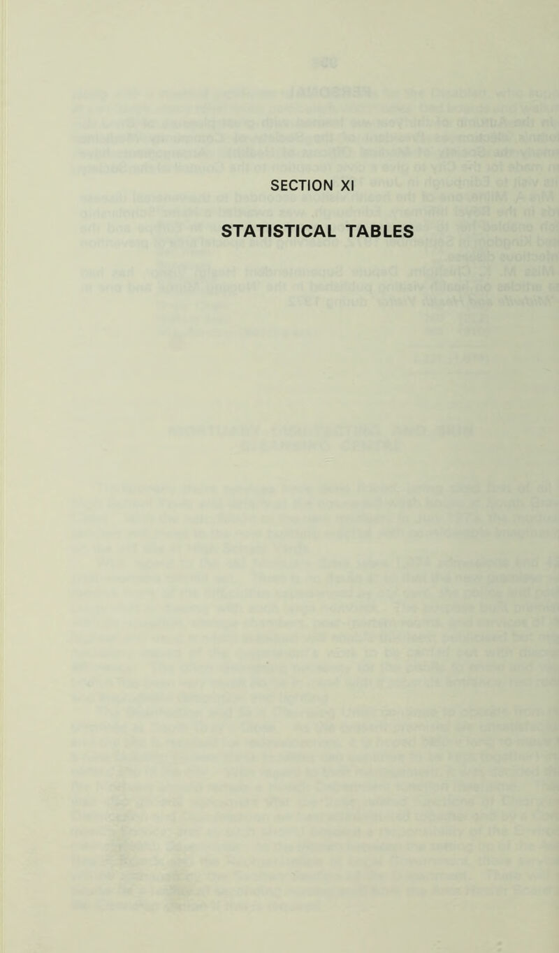 STATISTICAL TABLES