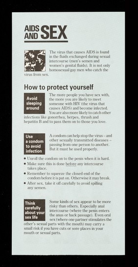 AIDS and you : more people are dying of AIDS every month and they are not only gay men and drug users / Health Education Authority.
