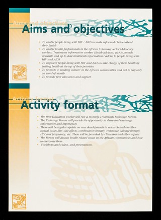 Blackliners : African communities HIV peer education project : African Exchange Treament Forum.