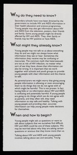 HIV&AIDS : what do we say to young people? : an information guide for parents and carers / Lewisham Education, Lewisham Social Services.