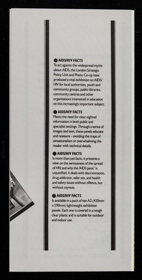 AIDS HIV: facts : an exhibition / London Strategic Policy Unit, Association of London Authorities.