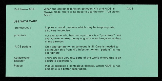 HIV / AIDS style guide / National Union of Journalists & UK NGO AIDS Consortium for the Third World.