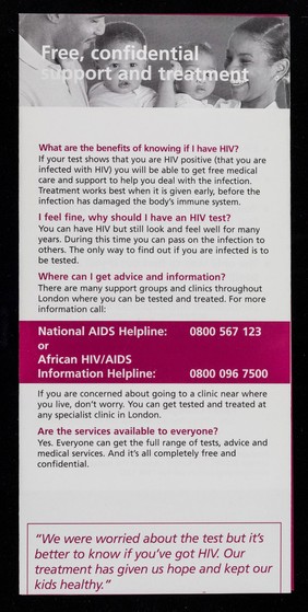 HIV can be treated : take control- take the test / King's College Hospital.