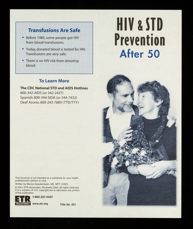 HIV & STD prevention after 50 / written by Marcia Quackenbush.