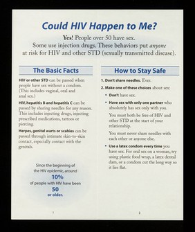 HIV & STD prevention after 50 / written by Marcia Quackenbush.