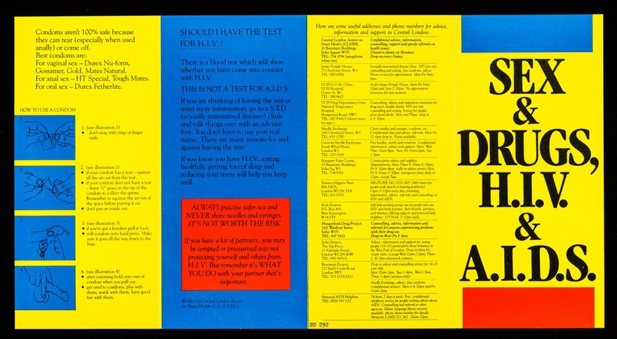 Sex & drugs, H.I.V. & A.I.D.S. / written by Central London Action on Street Health.