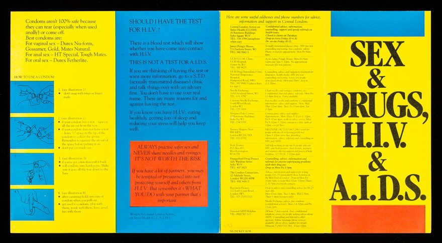 Sex & drugs, H.I.V. & A.I.D.S. / written by Central London Action on Street Health.