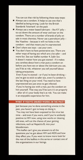 AIDS, the works. Number 1, Using and HIV / Mainliners and Immunity.