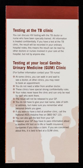 An important test for people who have tuberculosis (TB) / TB Alert.