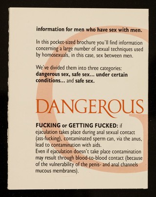Gay sex & AIDS : English / Buro GVO.