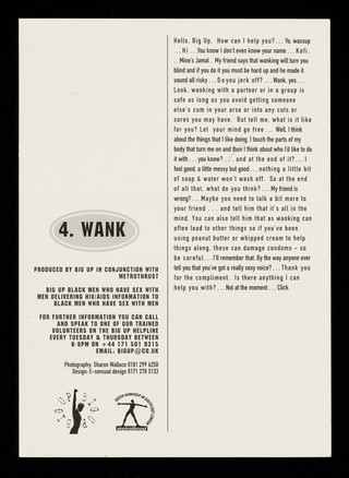 Wank / produced by Big Up in conjunction with Metrothrust ; photography by Sharon Wallace.