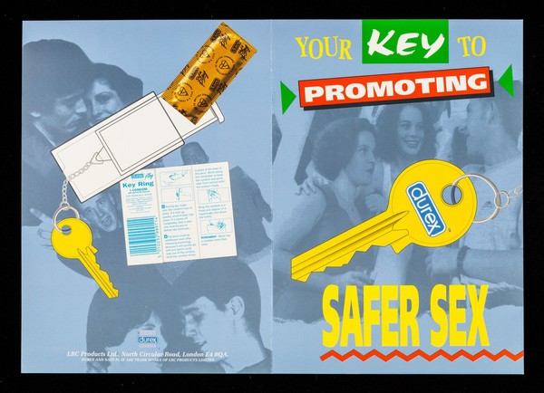 Your key to promoting safer sex : Durex condom keyrings : the ideal way to remove inhibitions fom carrying condoms / LRC Products Limited.