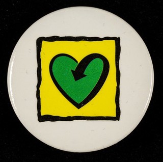 Not suitable for children under 3 years of age - sharp point present : [Terrence Higgins Trust 'heart/arrow' symbol badge : green heart on yellow square].