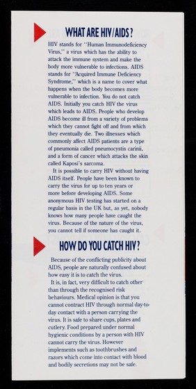 HIV, AIDS and condoms : the facts / Durex Information Service for Sexual Health.