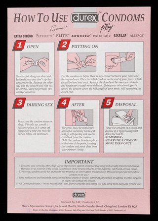 How to use Durex condoms / produced by LRC Products Ltd., Durex Information Service for Sexual Health.