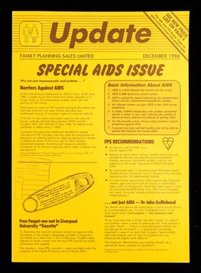 Update : December 1986 : special AIDS issue / Family Planning Sales Limited.