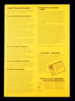 Update : December 1986 : special AIDS issue / Family Planning Sales Limited.