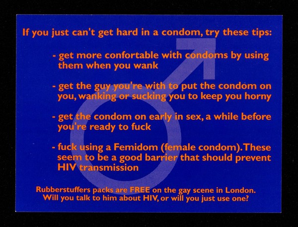 "Condoms make me lose my hard on."