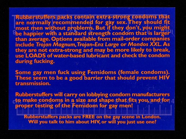 "Condoms are too small."