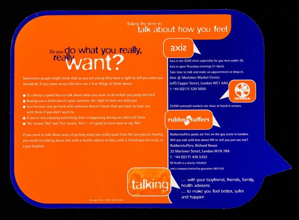 Do you do what you really, really want? : close talking : taking the time to talk about how you feel / Axis, C.L.A.S.H., Rubberstuffers.