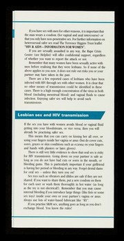 HIV & AIDS : information for lesbians / Terrence Higgins Trust.