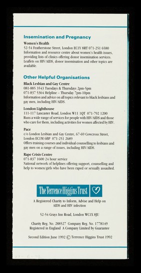 HIV & AIDS : information for lesbians / Terrence Higgins Trust.