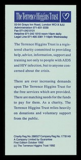 A brief guide to the Terrence Higgins Trust library / Terrence Higgins Trust.