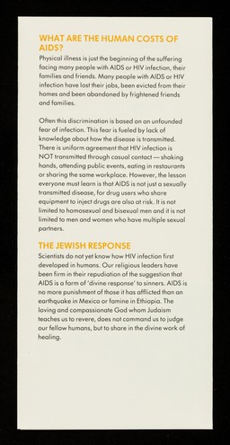 AIDS and the Jewish community / The Terrence Higgins Trust.