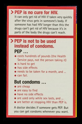 Keep this leaflet : it might be needed one day - by you, someone you have sex with or a friend / Terrence Higgins Trust.