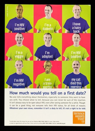 How much would you tell on a first date? : no-one tells everything about themselves ... / Terrence Higgins Trust.