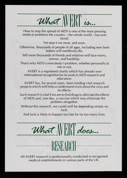 The best hope yet... / AVERT, AIDS Education & Research Trust.