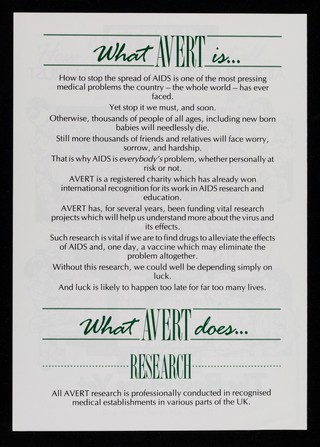 The best hope yet... / AVERT, AIDS Education & Research Trust.