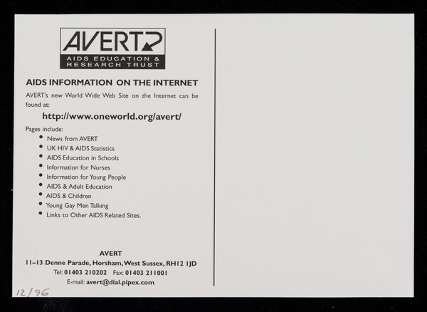 AIDS & HIV : the facts and the fiction / AVERT.