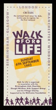 Walk for life : Sunday 6th September 1992 / Crusaid.
