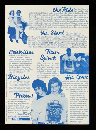 To the lighthouse : the 5th cycle ride : Sunday 13 September 1992 ...