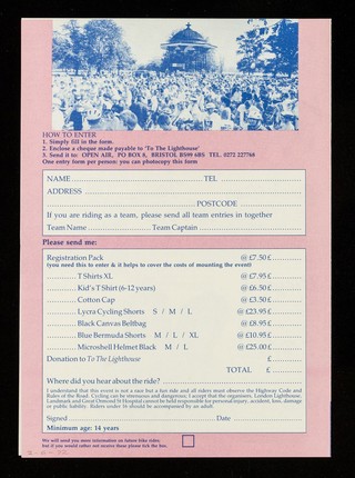 To the lighthouse : the 5th cycle ride : Sunday 13 September 1992 ...