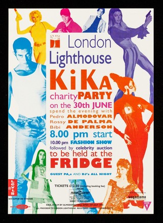 London Lighthouse Kika charity party on the 30th June : spend the evening with Pedro Almodovar, Rossy De Palma, Bibi Anderson ...