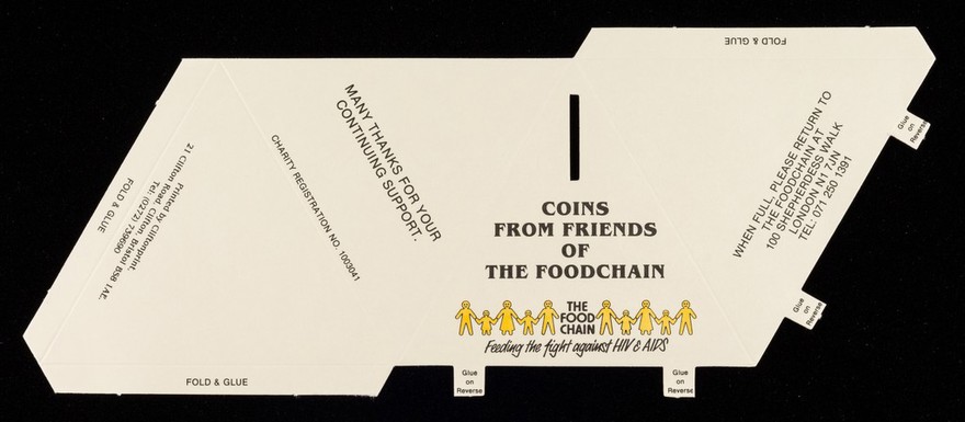 Coins from friends of the Foodchain : The Food Chain, feeding the fight against HIV and AIDS / Foodchain ; printed by Cliftonprint.