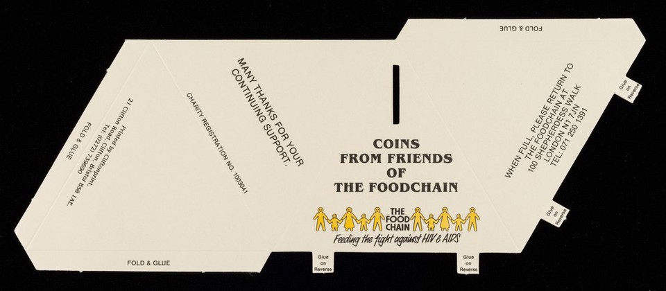 Coins from friends of the Foodchain : The Food Chain, feeding the fight against HIV and AIDS / Foodchain ; printed by Cliftonprint.