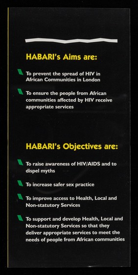 Habari / Habari Project, Health Promotion Services, St. Pancras Hospital ; Camden & Islington Health Promotion Service.