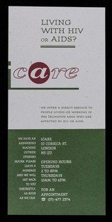 Living with HIV or AIDS? / iCARE.