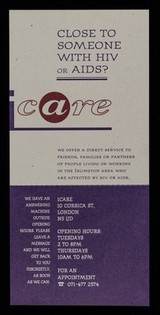 Close to someone with HIV or AIDS? / iCARE.