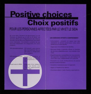 Positive choices : choix positifs : pour les personnes affectées par le VIH et le SIDA / The Royal Borough of Kensington and Chelsea.