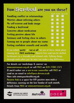 Have you got issues? / London Gay Men's HIV Prevention Partnership, MetroM8, PACE.