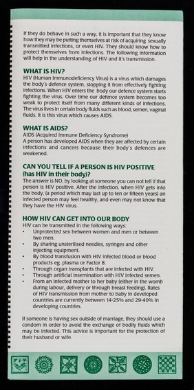 HIV, AIDS and Islam : information for Muslim communities : an HIV/AIDS service for the South Asian, Middle Eastern, North African and other excluded communities / NPL, Naz Project London.