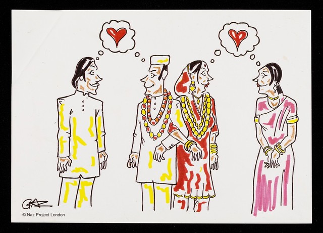 One in ten people living in the UK identify as lesbian, gay or bisexual at some stage in their lives : Learning to accept your sexual feelings and being true to them is part of looking after your physical and emotional well-being / NPL, The Naz Project, an HIV/AIDS service for the South Asian, Middle Eastern & North African communities ; illustrations by Gas Coley.