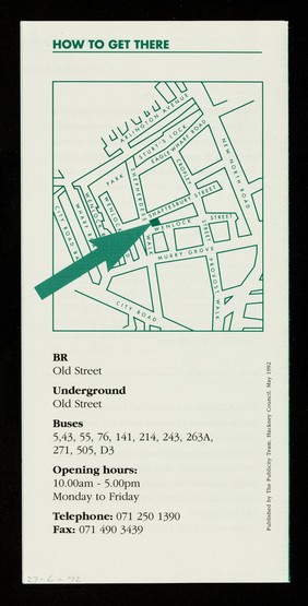 An introduction to Shepherdess Walk : a community based services for people affected by HIV / AIDS : 100 Shepherdess Walk, London N1 7JN / Hackney Council.