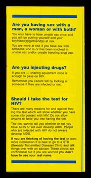 Young and Irish : AIDS, know the facts : emigrating to Britain? Living in Britain? / produced jointly by AGIY, Action Group for Irish Youth, Postively Irish Action on AIDS (PIAA).