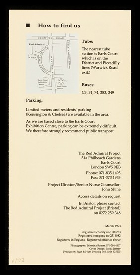 HIV/AIDS : a free, specialist counselling service / The Red Admiral Project.