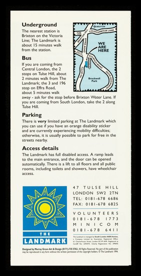 The Landmark : a centre for people affected by HIV/AIDS.